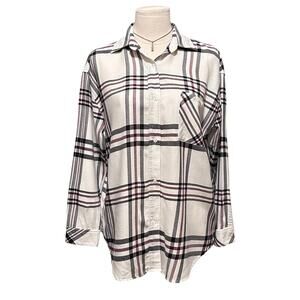 Rails Soft Cotton Plaid Button Down Long Sleeve, Size: S